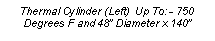 Text Box: Thermal Cylinder (Left)  Up To: - 750 Degrees F and 48� Diameter x 140� 